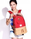 Eshow-Girls-Canvas-School-Backpack-Red-0-4