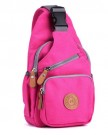 Eshow-Womens-Canvas-Travel-Cross-Body-Single-Shoulder-Chest-Pack-Pink-0-0