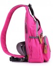 Eshow-Womens-Canvas-Travel-Cross-Body-Single-Shoulder-Chest-Pack-Pink-0-1
