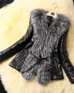 Etosell-Womens-Faux-Raccoon-Fur-Collar-Coat-Slim-Leather-Wind-Coat-Jacket-M-0-0