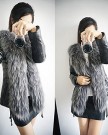 Etosell-Womens-Faux-Raccoon-Fur-Collar-Coat-Slim-Leather-Wind-Coat-Jacket-M-0-2