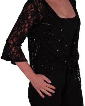 EyeCatch-Oversize-12-26-Darcey-Ladies-Sequin-Cardi-Tie-Shrug-Lace-Bolero-Top-Womens-Plus-Size-Black-20-22-0