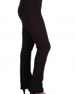 EyeCatch-Womens-Pull-On-Ribbed-Stretch-Bootleg-Elasticated-Trousers-Ladies-Pants-Regular-Leg-Black-Size-16-0-2