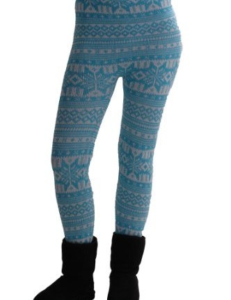 EyeCatchClothing-Womens-Nordic-Style-Cozy-Warm-Sweater-Knit-Leggings-One-Size-Aqua-Cream-0