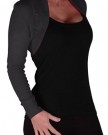 EyeCatchKnitwear-Leona-Bolero-Plain-Knit-Beaded-Shrug-Black-SM-0-0