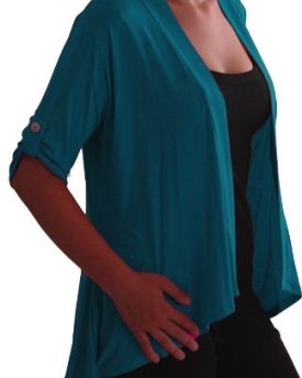 Eyecatch-TM-Emily-Womens-Open-Casual-Jersey-Cardi-Ladies-Plus-Size-Cardigan-Teal-Size-14-0