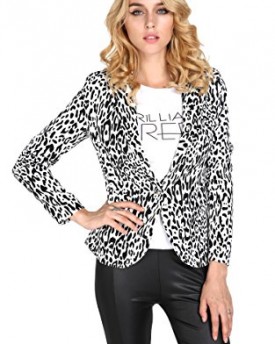 FINEJO-Jacket-Leopard-Blazer-Women-Coat-Suit-One-Button-S-XL-Long-Sleeve-Shrug-C1MY-0
