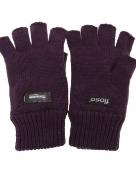 FLOSO-LadiesWomens-Thinsulate-Thermal-Fingerless-Winter-Gloves-3M-40g-One-size-Pink-0