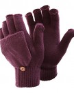 FLOSO-LadiesWomens-Winter-Capped-Fingerless-Magic-Gloves-One-Size-Black-0-1