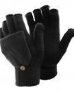 FLOSO-LadiesWomens-Winter-Capped-Fingerless-Magic-Gloves-One-Size-Black-0