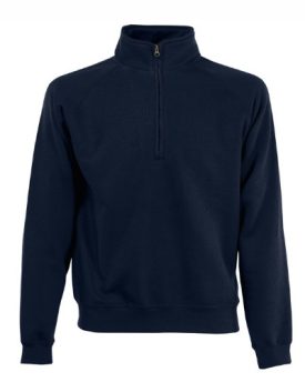 FRUIT-OF-THE-LOOM-ZIP-NECK-SWEATSHIRT-6-COLOURS-L-4244-DARK-NAVY-0