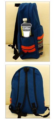 Fashion Plaza Hot shoulders backpack school bag backpack teenage girl Dame Student Sweet canvas colors Backpack School Campus Book Bag Satchel Shoulder female girlfriend birthday gift design with five-star style for teen girls-ladies shoulder bags, multi color option C5001 (light blue) - Image 5
