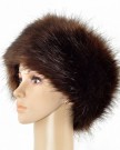 Faux-Fur-Cossak-Russian-Style-Hat-for-Ladies-M-about-59cm-Dark-Brown-0
