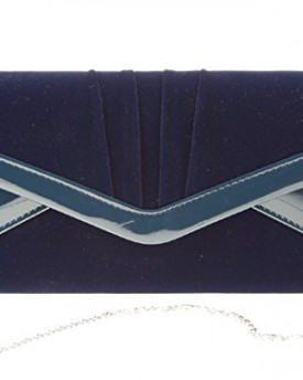 Faux-Suede-Lady-Night-Party-Evening-Clutch-bag-Wedding-Prom-8902-navy-0
