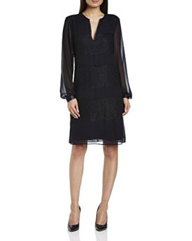 Fenn-Wright-Manson-Womens-Michaela-Cocktail-Striped-Long-Sleeve-Dress-Multicoloured-NavyBlack-Size-10-0