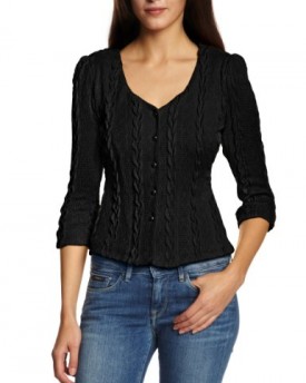 Fever-Womens-Bray-Button-Front-34-Sleeve-Cardigan-Black-Size-10-0