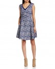 Fever-Womens-Wilmore-Fit-and-Flare-Skater-Floral-Sleeveless-Dress-NavyCream-Size-12-0