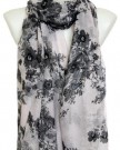 Floral-Print-Large-Maxi-Scarf-Stole-Sarong-Scarves-Hijab-White-Black-0