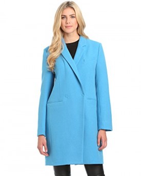French-Connection-Womens-Imperial-Wool-Classic-Tailored-Coat-Mosaic-Blue-Size-8-0