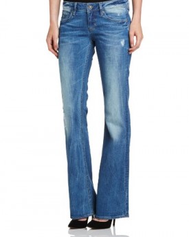 G-Star-Womens-3301-Boot-Cut-Jeans-Blue-Comfort-Eslow-Denim-in-Medium-Aged-Destroy-W32L32-0
