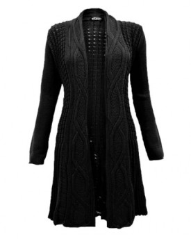 GENERATION-FASHION-LADIES-CABLE-KNIT-WATERFALL-GRANDED-CARDIGAN-TOP-PLUS-SIZES-16-18-BLACK-0