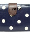 GFM-Ladies-Purse-Polka-Dot-OAGModel-A-Dark-Navy-Blue-Zipped-Purse-Wallet-Spots-Spotty-Dots-Pattern-0
