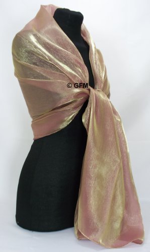 GFM Sheer Shimmer Iridescent Scarf (ColorCode: OXRD - 2)(N3) - Image 4