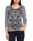 Gerry-Weber-Womens-Motif-Striped-34-Sleeve-Top-Multicoloured-BlueWhite-Size-16-0