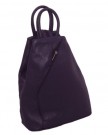 Giglio-Italian-Grain-Leather-Rucksack-Backpack-Shoulder-Bag-Purple-0-0