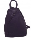 Giglio-Italian-Grain-Leather-Rucksack-Backpack-Shoulder-Bag-Purple-0