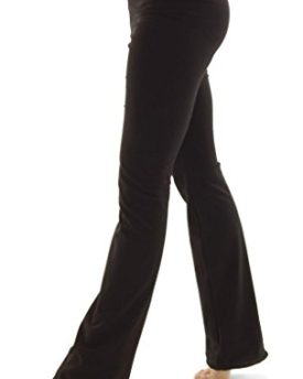 Girls-Ladies-Black-Dance-Jazz-Pants-Trousers-Bootcut-Matt-Cotton-Lycra-Childrens-Adults-By-Dance-Gear-CJP-Black-Size-1C-Age-7-8-0