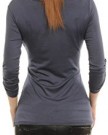 Glamour-Empire-Womens-Ladies-Buttoned-Roll-Up-Sleeves-Top-Jumper-Tunic-044-UK-10-Blue-Grey-0-1