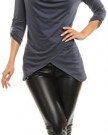 Glamour-Empire-Womens-Ladies-Buttoned-Roll-Up-Sleeves-Top-Jumper-Tunic-044-UK-10-Blue-Grey-0-2