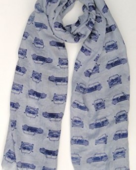 Grey-Blue-Mini-Car-Scarf-Fashion-Scarves-With-Hanging-Heart-Gift-0