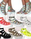 H1E-Womens-Ladies-Block-Heel-Strappy-Buckle-Gladiator-Summer-Sandals-Shoes-Size-Silver-Hologram-Size-6-UK-0