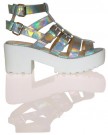 H1E-Womens-Ladies-Block-Heel-Strappy-Buckle-Gladiator-Summer-Sandals-Shoes-Size-Silver-Hologram-Size-6-UK-0-6