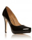H251-Black-Patent-PU-Leather-Stiletto-High-Heel-Concealed-Platform-Court-Shoes-Size-UK-6-EU-39-0-0