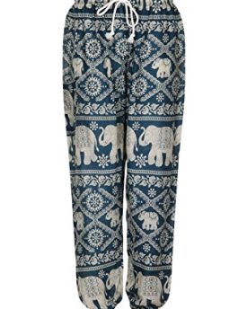 HAREM-TROUSERS-ALADDIN-HIPPIE-PANTS-with-DRAWSTRING-WAIST-Elephant-Ocean-Blue-0