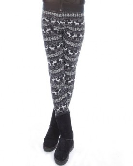 HDE-Womens-Knitted-Nordic-Insulated-Leggings-Black-White-Reindeer-0