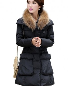 HENGDA-Womens-Winter-Super-Fur-Collar-Long-Down-Coat-Jacket-Parka-Overcoat-black-S-0