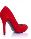 HILLARY-Red-Faux-Suede-Stilleto-High-Heel-Classic-Court-Shoes-Size-UK-8-EU-41-0-1