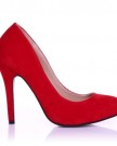 HILLARY-Red-Faux-Suede-Stilleto-High-Heel-Classic-Court-Shoes-Size-UK-8-EU-41-0