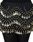 HOTER-Chiffon-Dangling-Gold-Coins-Belly-Dance-Hip-Scarf-Vogue-Style-Black-0
