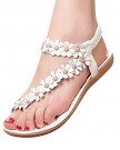 Hee-Grand-Simple-Flower-Round-Head-Flip-Flop-Flat-Sandals-UK-5-White-0