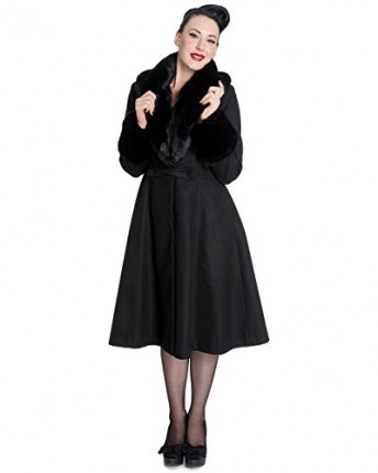 Hell-Bunny-Shonna-Coat-Jacket-Black-Fur-Collar-Vintage-Pinup-Gothic-Steampunk-0