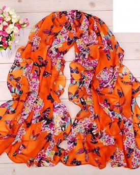Hengsong-Lady-Chiffon-Butterfly-Prints-Neck-Shawl-Beach-Scarf-Scarves-Wrap-Stay-Warm-Orange-0