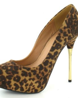 High-Heeled-Platform-Court-Metal-Heel-Tan-Leopard-Size-8-UK-0