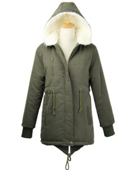 ISASSY-Womens-Coat-Thicken-Fleece-Warm-Long-Sleeve-Inner-Zip-Hooded-Jacket-Faux-Fur-Wool-Overcoat-Casual-Parka-Forked-Tail-Drawstring-Waist-Jacket-Navy-Green-0