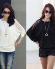 ISASSY-Womens-Ladies-Stylish-Sexy-Hot-Loose-Batwing-Dolman-Lace-Blouses-Top-T-shirt-Batwing-Style-Long-Sleeves-Loose-Style-0-2