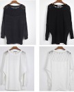ISASSY-Womens-Ladies-Stylish-Sexy-Hot-Loose-Batwing-Dolman-Lace-Blouses-Top-T-shirt-Batwing-Style-Long-Sleeves-Loose-Style-0-4
